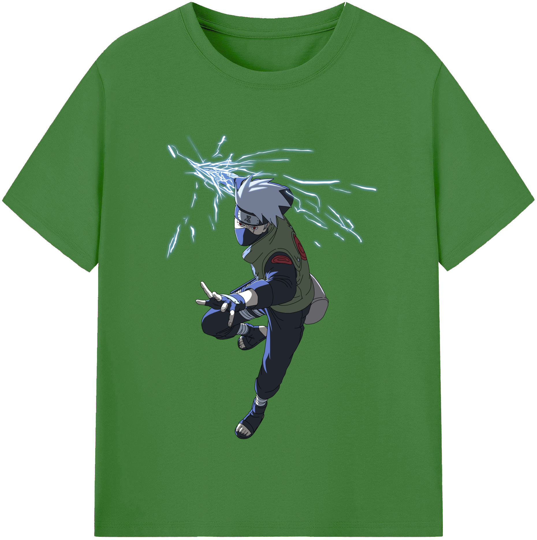 （画像用） NARUTO -ナルト- はたけ カカシ Hatake Kakashi レディースカジュアルプリントTシャツ（綿100％）